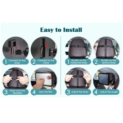 UB Oglinda auto supraveghere bebe fixare tetiera suport anti alunecare 360 grade