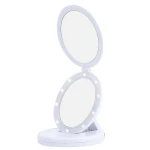 Oglinda cosmetica 2 in 1 Andowl Q MR80 pliabila led efect de lupa reincarcabila