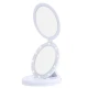 Oglinda cosmetica 2 in 1 Andowl Q MR80 pliabila led efect de lupa reincarcabila