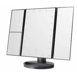 Oglinda cosmetica LED extensibila cu buton tactil