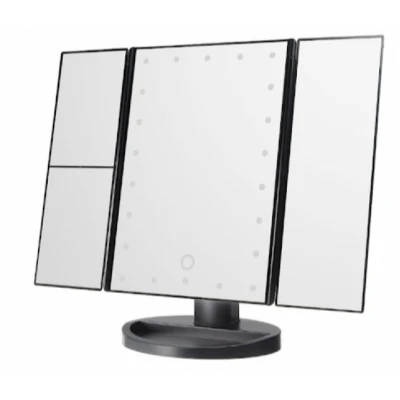 Oglinda cosmetica LED extensibila cu buton tactil