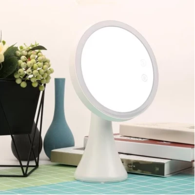 Oglinda Cosmetica si Lampa 2in1 cu 3 Moduri de Iluminare si Senzor Tactil