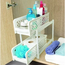 Organizator 2 nivele, pliabil pentru baie sau bucatarie