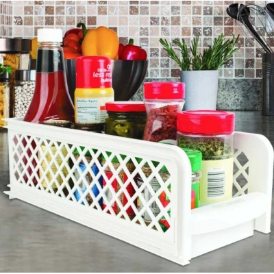 Organizator 2 nivele, pliabil pentru baie sau bucatarie