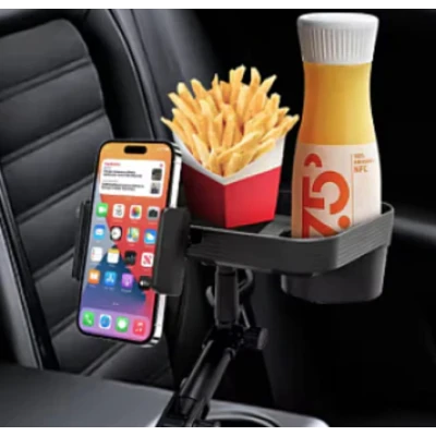Organizator auto 3 in 1 multifunctional cu suport telefon suport pahar tavita Q CP9 rotire 360 grade
