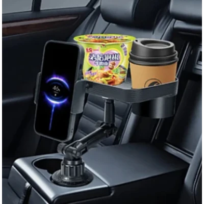 Organizator auto 3 in 1 multifunctional cu suport telefon suport pahar tavita Q CP9 rotire 360 grade