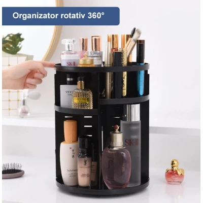 Organizator cosmetice rotativ 360 grade suport ajustabil OFF