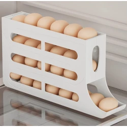 Organizator oua pentru frigider 4 niveluri capacitate 30 oua design automat