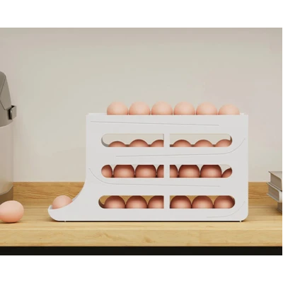Organizator oua pentru frigider 4 niveluri capacitate 30 oua design automat