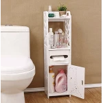 Organizator pentru baie sau camera alb cu 4 compartimente