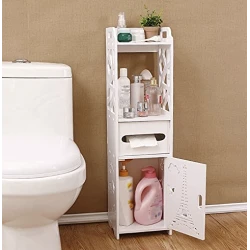 Organizator pentru baie sau camera alb cu 4 compartimente