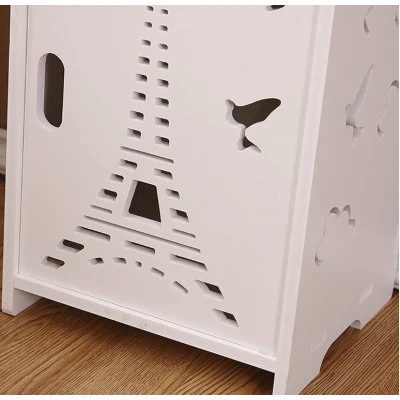 Organizator pentru baie sau camera alb cu 4 compartimente