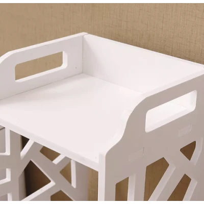 Organizator pentru baie sau camera alb cu 4 compartimente