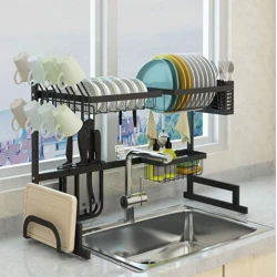 Organizator pentru uscat vasele reglabil 85cm
