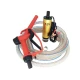 Pachet pompa transfer benzina motorina si alte lichide 12V cu furtun  3 metri si pistol