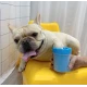 Pahar cu perii  MIC ALBASTRU pentru Curatarea si Dezinfectarea Labutelor Animalelor