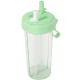 Pahar dublu 600 ml cu 2 paie VERDE