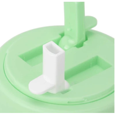 Pahar dublu 600 ml cu 2 paie VERDE
