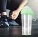 Pahar dublu 600 ml cu 2 paie VERDE