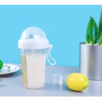 Pahar dublu pentru apa 400 ml cu 2 paie
