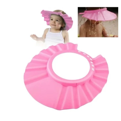 Palarie tip aparatoare pentru ochi si urechi pentru spalat pe cap si protectie solara pentru bebelusi ROZ