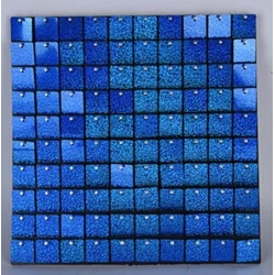 Panou decorativ model patrat cu paiete ALBASTRU 30 x 30 cm