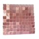 Panou decorativ model patrat cu paiete ROZ GOLD 30 x 30 cm