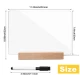 Panou luminos acrilic tip tabla de notite transparenta cu baza din lemn