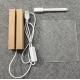 Panou luminos acrilic tip tabla de notite transparenta cu baza din lemn