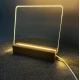 Panou luminos acrilic tip tabla de notite transparenta cu baza din lemn