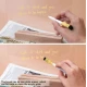 Panou luminos acrilic tip tabla de notite transparenta cu baza din lemn