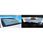 Parasolar auto cu ventuze retractabil GRI 58 cm x 125 cm