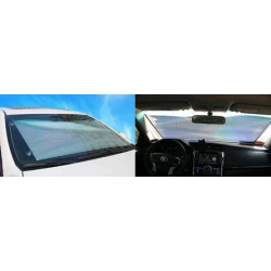 UB Parasolar auto cu ventuze retractabil GRI 68 cm x 125 cm
