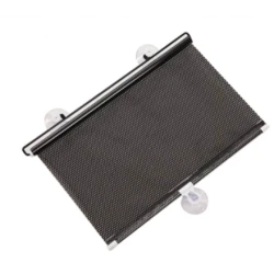 UB Parasolar auto cu ventuze retractabil NEGRU 58 cm x 125 cm