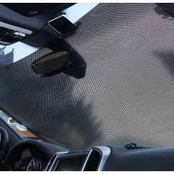 UB Parasolar auto cu ventuze retractabil NEGRU 58 cm x 125 cm