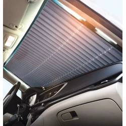 Parasolar auto retractabil impotriva razelor UV, fixare prin ventuze 70 cm 