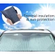 Parasolar auto tip jaluzea cu ventuze 150 x 70 x 6 cm Gri