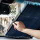 Parasolar auto tip jaluzea cu ventuze 150 x 70 x 6 cm Gri