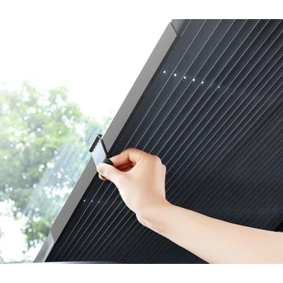 Parasolar auto tip jaluzea cu ventuze 150 x 70 x 6 cm Gri