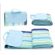 Patura de plaja/picnic tip geanta impermeabila cu dungi 130x150cm