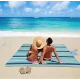 Patura de plaja/picnic tip geanta impermeabila cu dungi 130x150cm