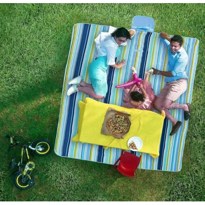 Patura pentru picnic pliabila albastra