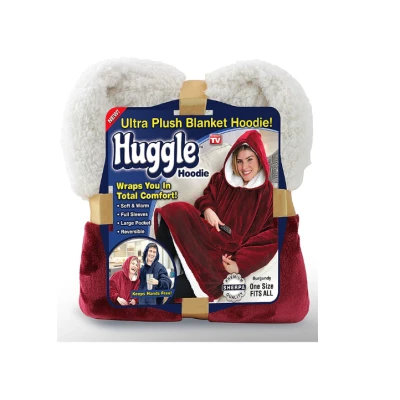 Patura ROSIE cu maneci stil hanorac cu gluga si buzunar,Huggle Hoodie
