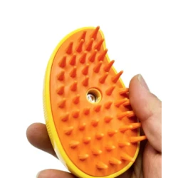 Perie 3 in 1 multifunctionala pentru animale de companie cu aburi pulverizare si dozator incorporat