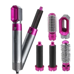 Perie de Par 5 in 1 Multifunctionala Hot Air Styler Multiple Accesorii incluse