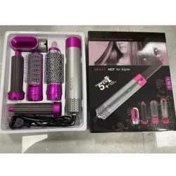 Perie de Par 5 in 1 Multifunctionala Hot Air Styler Multiple Accesorii incluse