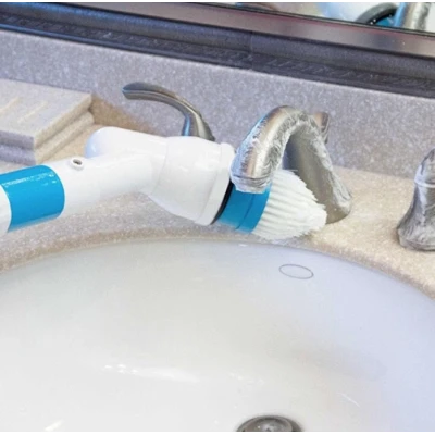 Perie Electrica Rotativa Tip Mop Pentru Curatat Hurricane Spin Scrubber Cu Trei Capete