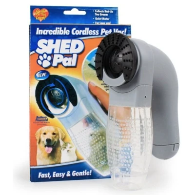 Perie electrica ShedPAL cu vacuum pentru curatat parul de animale