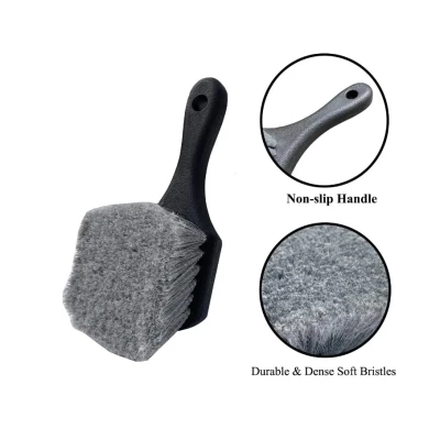Perie pentru roti/anvelope 215 x 55 x 55 mm Gri/Negru