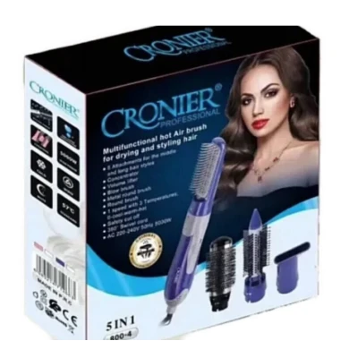 Perie uscator par 5 in 1 Cronier 800 4 cu multiple accesorii pentru o coafura pefecta